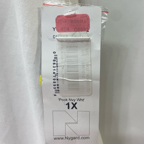 New Gorgeous White Sleeveless Top Blue Embroidery XL V-neck Layering Office Wear - Picture 12 of 12